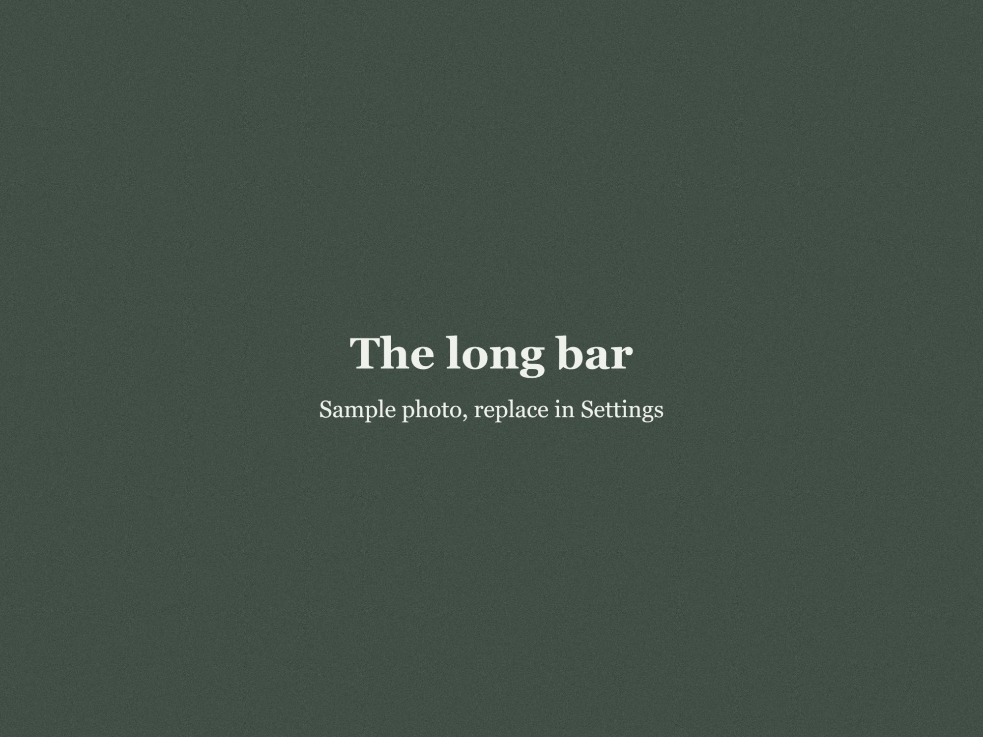 The bar, open till midnight